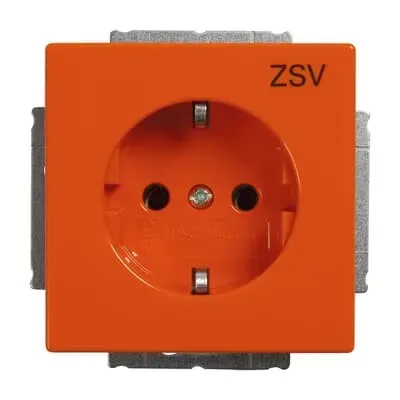 Priza SCHUKO Busch-Jaeger  cu inscriptie ZSV portocalie - Platforma 63.  20 EUC-14-82