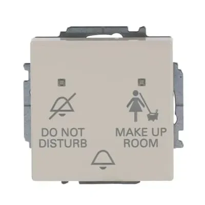 Capac intrerupator triplu Busch-Jaeger cu buton de sonerie DND/MUR simbol "Sonerie" / DO NOT DISTURB, MAKE UP ROOM, antracit, platforma 63. 2059 UC-81