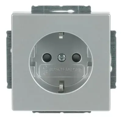  Priza SCHUKO Busch-Jaeger future linear Safety+, argintiu-aluminiu, platforma 63.  20 EUAB-83