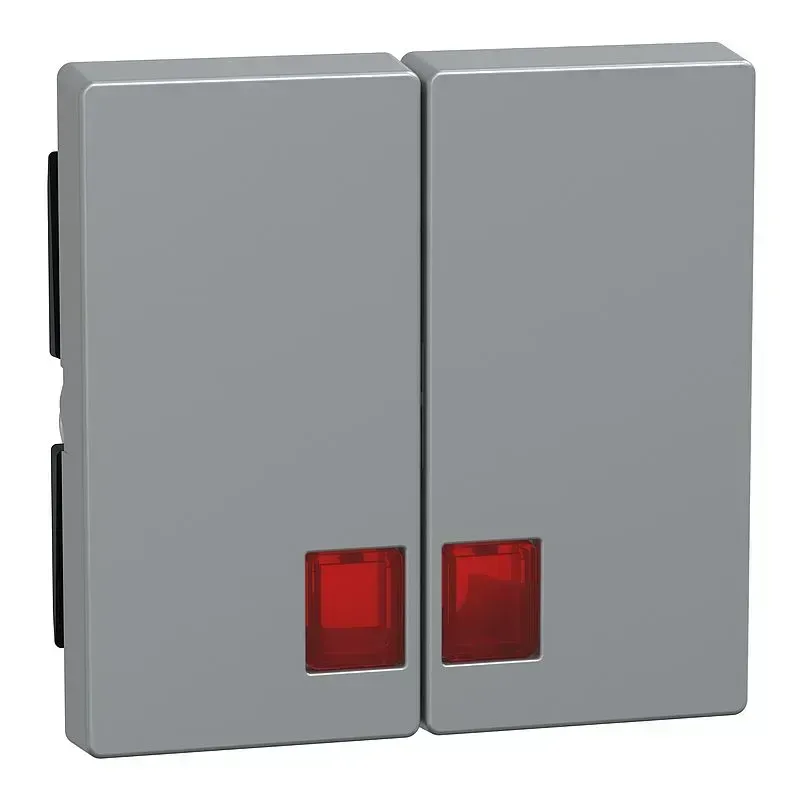 Capac dublu intrerupator in serie Merten System M cu simbol rectangular antracit