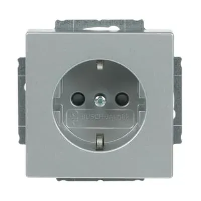 Priza SCHUKO Busch-Jaeger future linear Safety+ aluminiu-argintiu platforma 63.  20 EUCKS-83