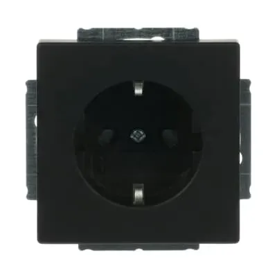  Priza SCHUKO Busch-Jaeger future linear Safety+ negru mat, platforma 63.  20 EUCKS/DV-885