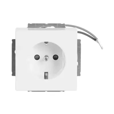 Priza SCHUKO Busch-Jaeger carat cu lumina de orientare nocturna, LED, alb studio, platforma 63. 20 EUCBLI-84