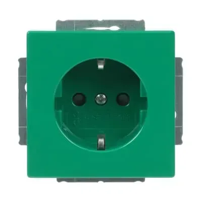 Priza SCHUKO Busch-Jaeger carat cu siguranta, verde, platforma 63.  20 EUCKS-13-82-101