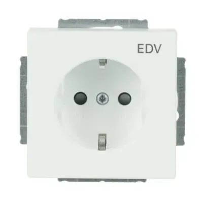  Priza SCHUKO Busch-Jaeger carat EDV Safety+ alb studio, platforma 63.  20 EUCKS/DV-84