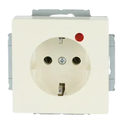  Priza SCHUKO Protector Busch-Jaeger carat cu lampa de semnalizare /rosie, rosie,  platforma 63. 2310 EUGL/VA-12-82-101