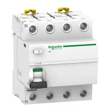 Acti9 iID, Intreruptor Diferential, 4P, 25A, 500mA, Tip AC, A9R16425