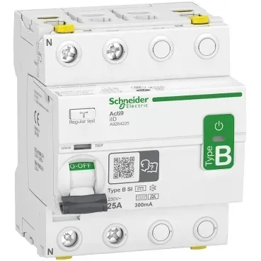 Acti9 iID, Intreruptor Diferential, 2P, 25A, 300mA, Tip AC, A9R44225