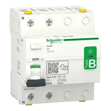 Acti9 iID, Intreruptor Diferential, 2P, 63A, 30mA, Tip A-Si, A9R61263