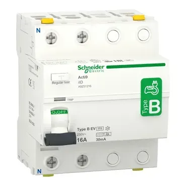 Acti9 iID, Intreruptor Diferential, 2P, 16A, 30mA, Tip B-EV,  A9Z51216