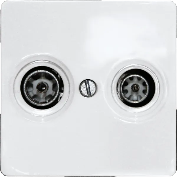 Capac 2-orificiu pentru cuplaje antenă TV/RF pentru cadru E-Design55 TV55E/2-pg