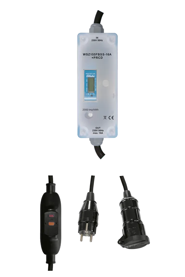 Contor monofazat mobil cu întrerupător de protecție PRCD, MID WSZ155DSS-16A+PRCD