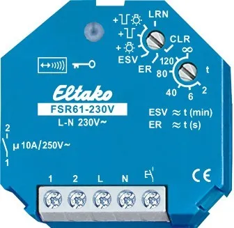 Actuator wireless, releu de comutare cu impuls, 1 închizător 10 A FSR61-230V