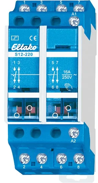 Întreruptor de impuls electromecanic 4-polar S12-220-230V