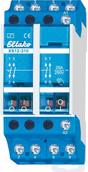 Întreruptor de impuls 4-polar 25A XS12-310-230V