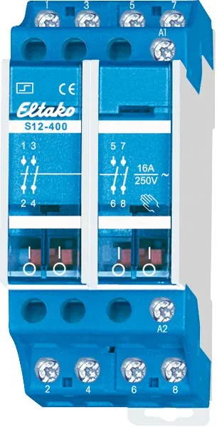 Întreruptor de impuls electromecanic 4-polar S12-400-230V