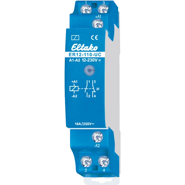 Releu electronic de comutare, 1 închizător + 1 deschizător 16 A ER12-110-UC