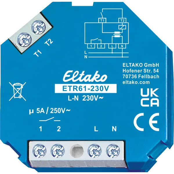 Releu electronic de separare, 1 închizător 5 A ETR61-230V