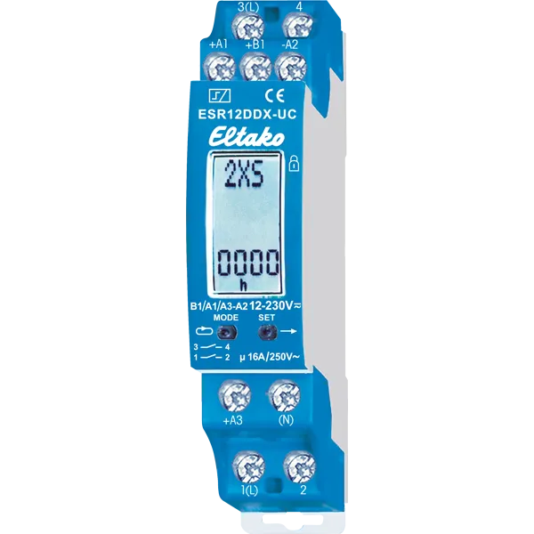 Releu electronic multifuncțional cu impuls, 1+1 închizător 16 A ESR12DDX-UC