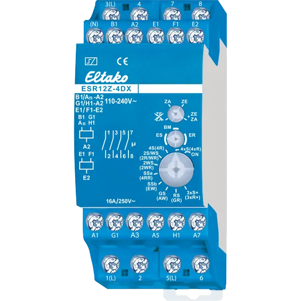 Releu electronic de impuls, 4 x 1 închizător 16 A ESR12Z-4DX/110-240V
