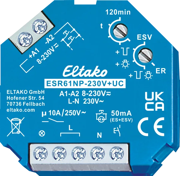 Releu electronic de impulsuri, 1 închizător 10 A ESR61NP-230V+UC