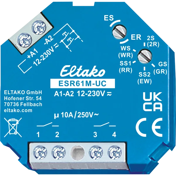 Releu electronic multifuncțional de impulsuri, 1 + 1 închizător 10 A ESR61M-UC