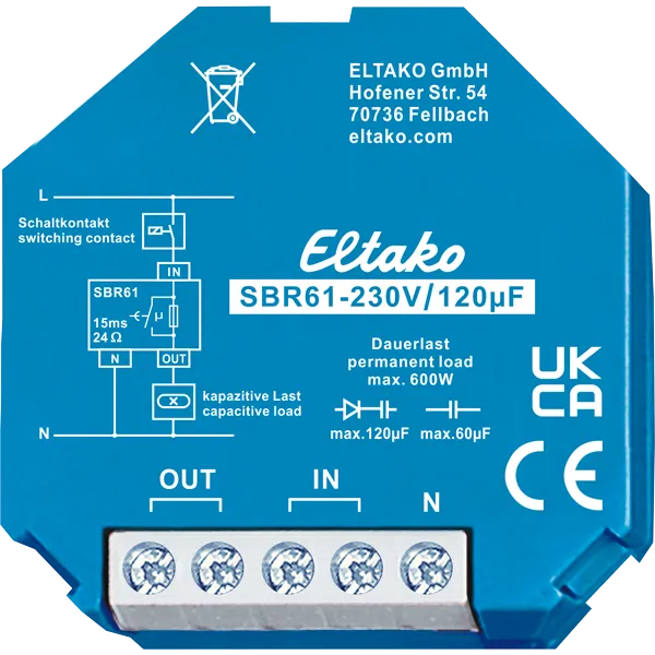 Releu de limitare a curentului capacitiv SBR61-230V/120uF