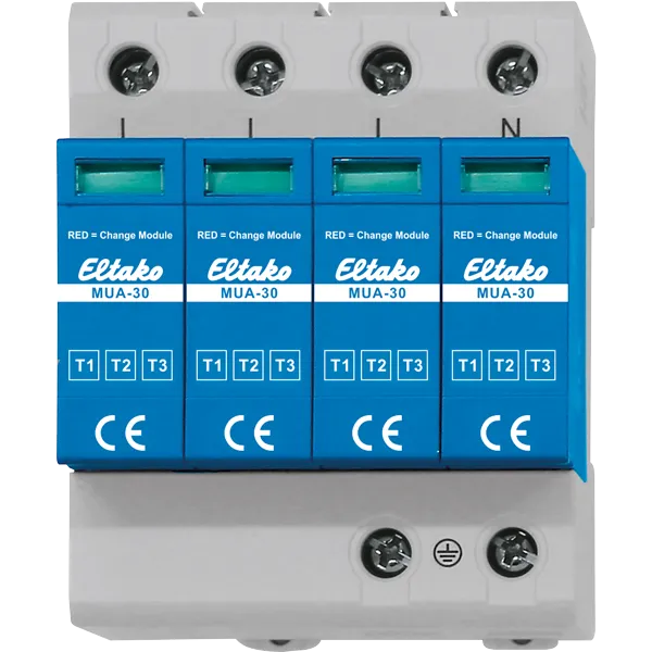 Descărcător modular de supratensiune Tip 1+2 montare pe șină de suport MUA-30